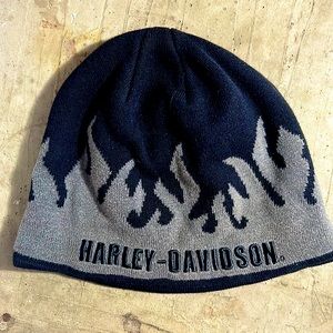 Harley Davidson Black & Grey Flame 🔥 Touque